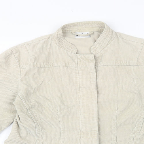Select Womens Beige Jacket Size 10 Button