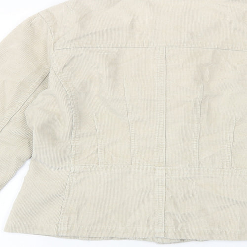 Select Womens Beige Jacket Size 10 Button