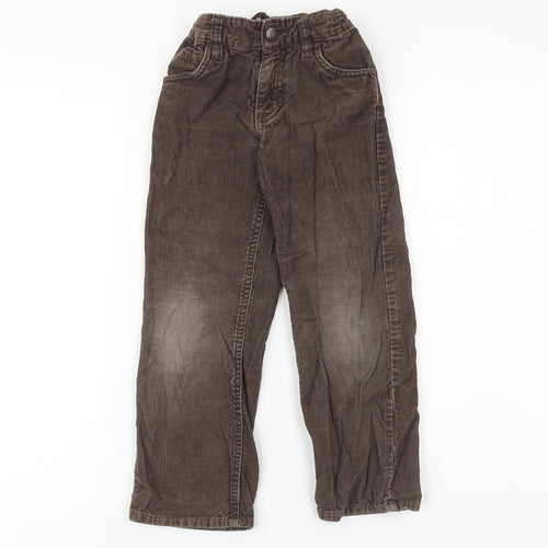 Old Navy Girls Brown 100% Cotton Straight Jeans Size 5 Years Regular Snap