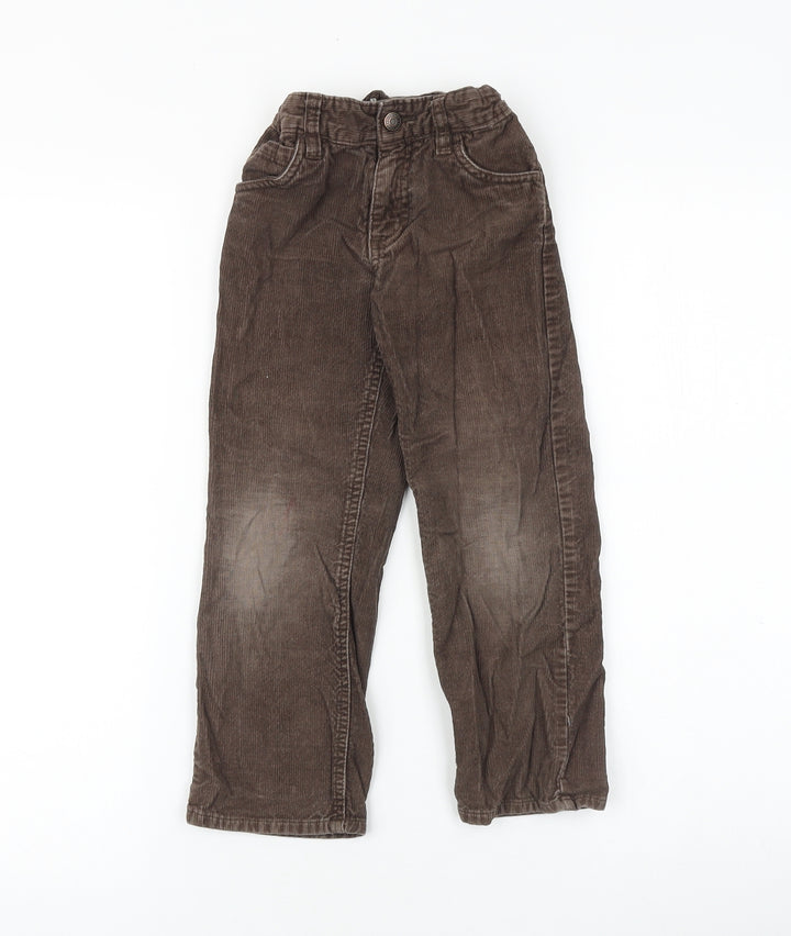 Old Navy Girls Brown 100% Cotton Straight Jeans Size 5 Years Regular Snap