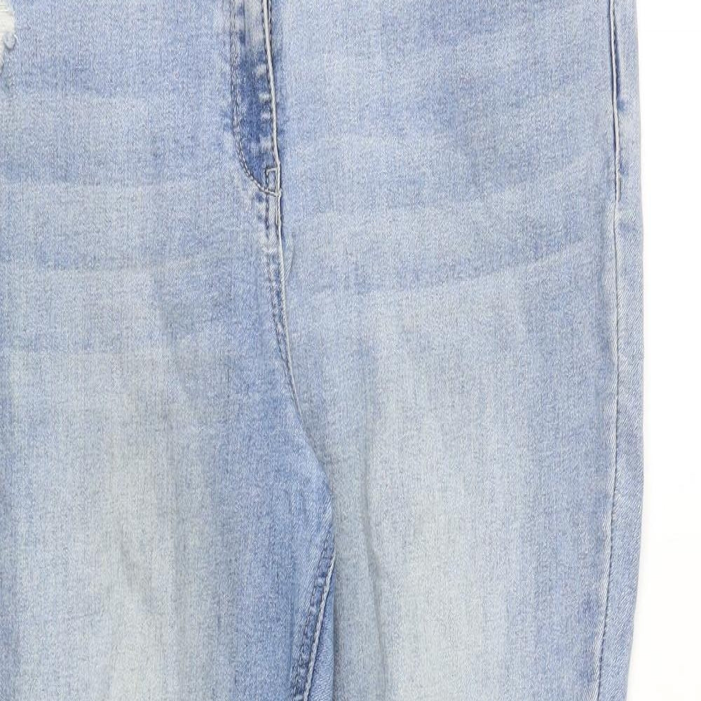 Authentic Denim Womens Blue Cotton Skinny Jeans Size 16 Slim Zip
