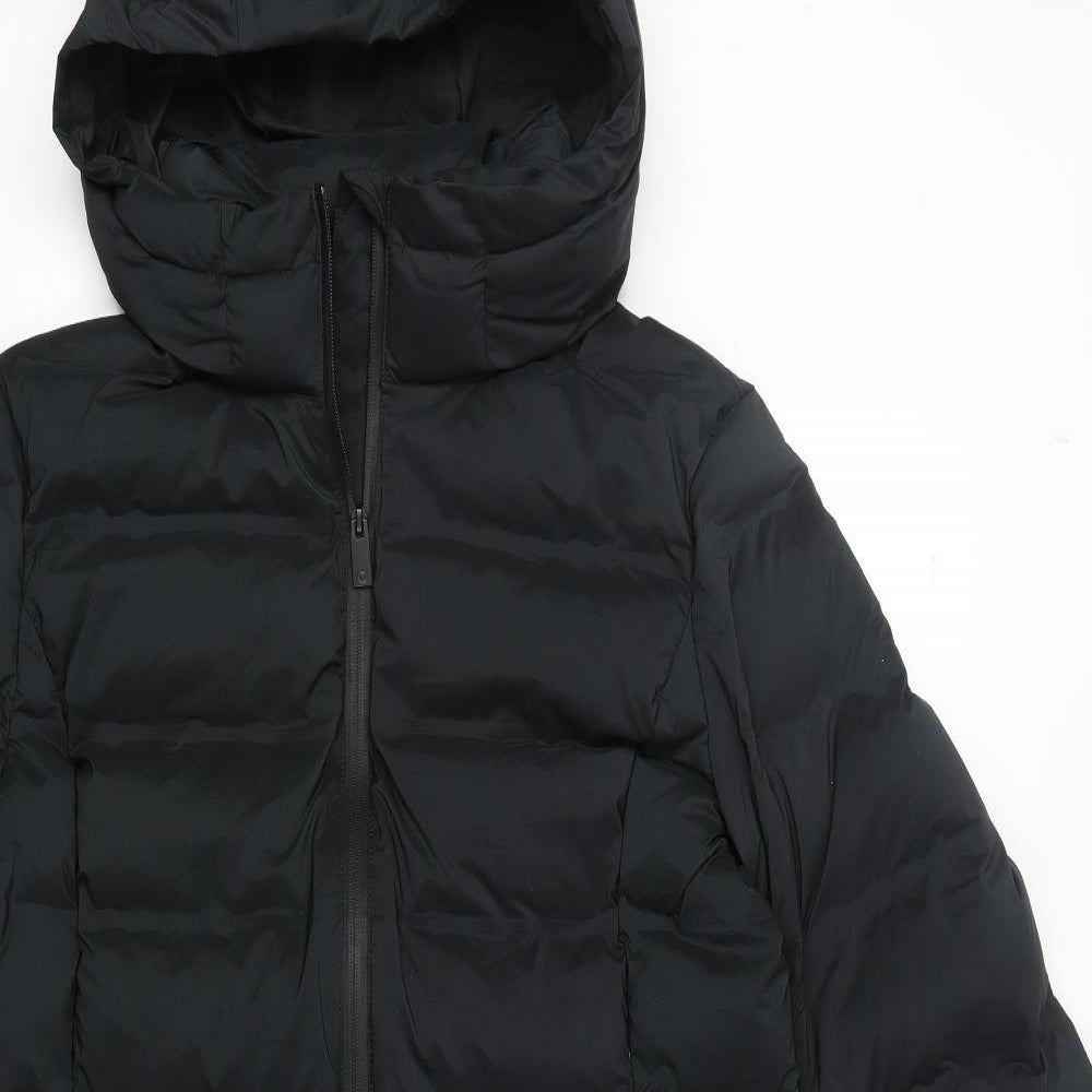Goodmove Womens Black Quilted Coat Size 14 Zip