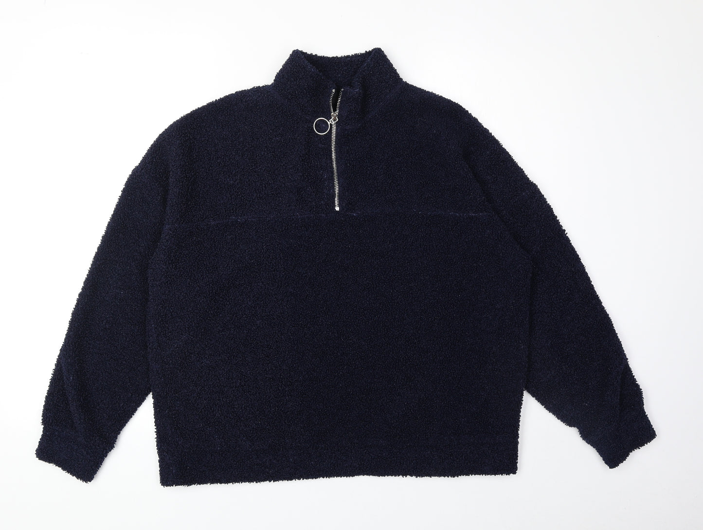 New Look Womens Blue Polyester Pullover Sweatshirt Size 10 Pullover