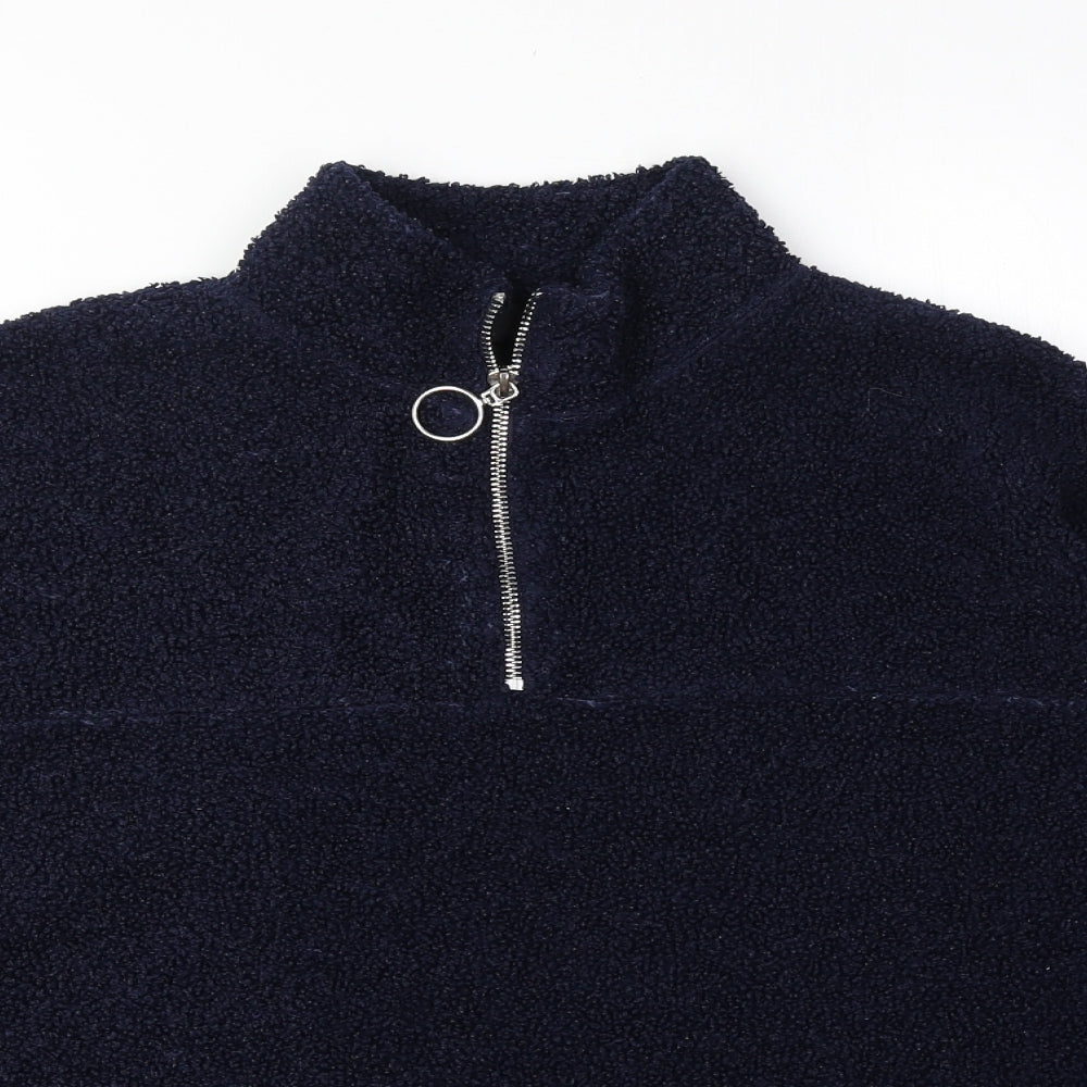 New Look Womens Blue Polyester Pullover Sweatshirt Size 10 Pullover