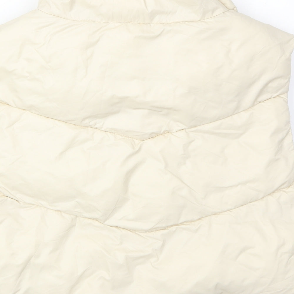 Stradivarius Womens Ivory Gilet Jacket Size XS Zip