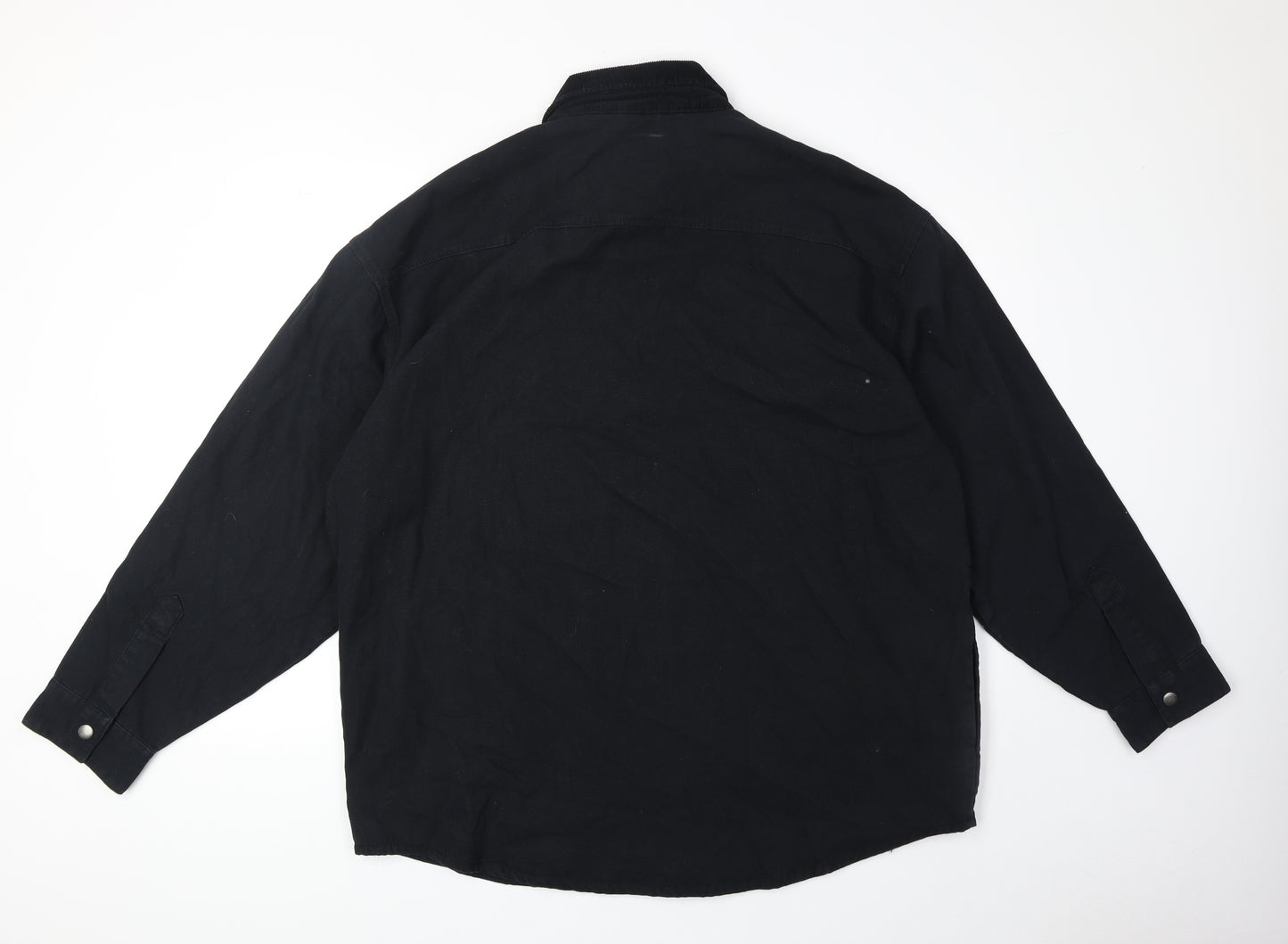 Zara Mens Black Jacket Size L Snap