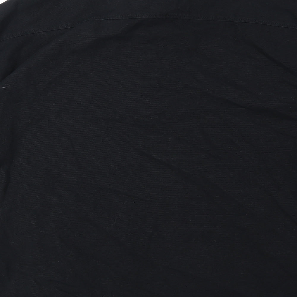 Zara Mens Black Jacket Size L Snap