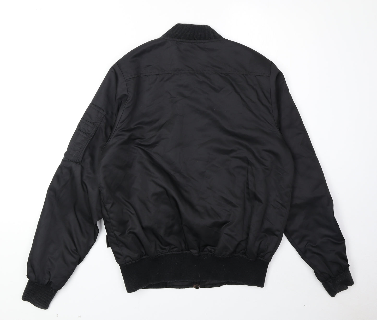 Gym King Womens Black Bomber Jacket Jacket Size S Zip