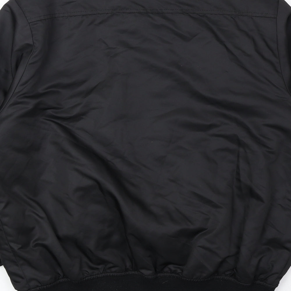 Gym King Womens Black Bomber Jacket Jacket Size S Zip