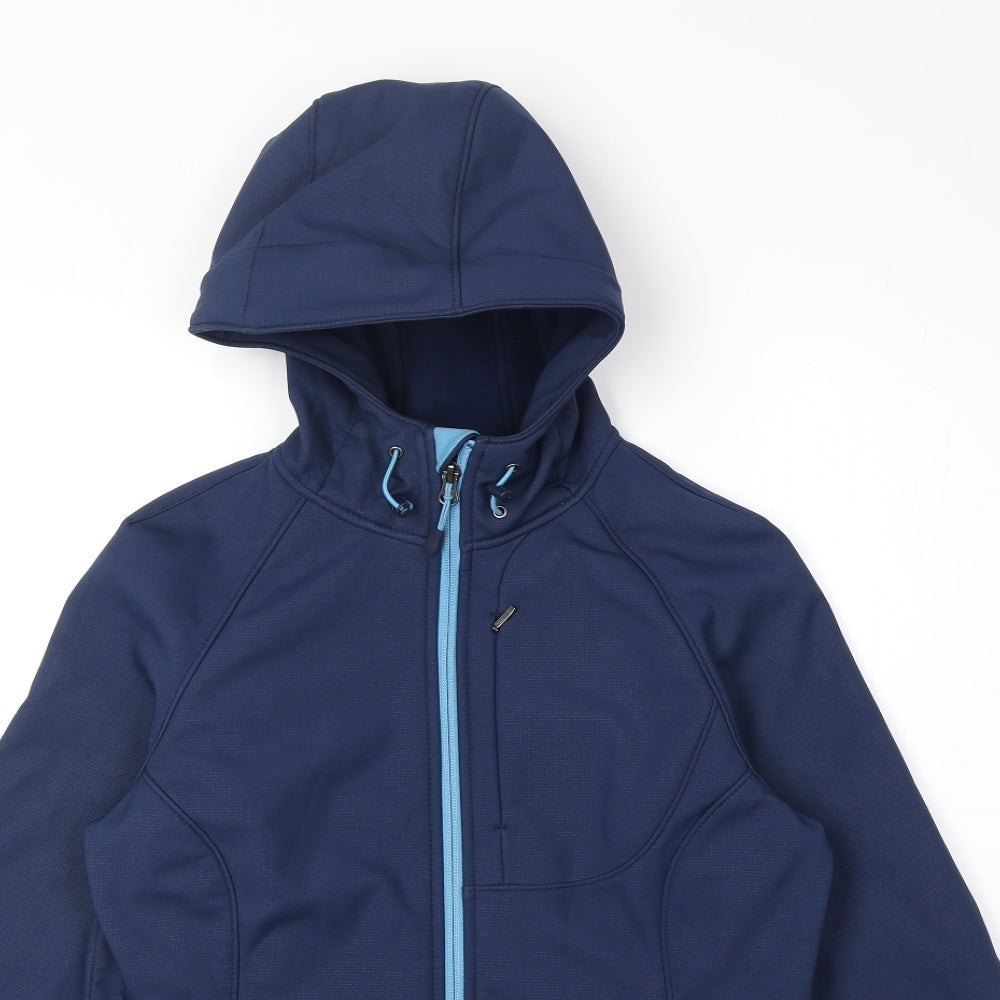 Kirkland Womens Blue Windbreaker Jacket Size S Zip