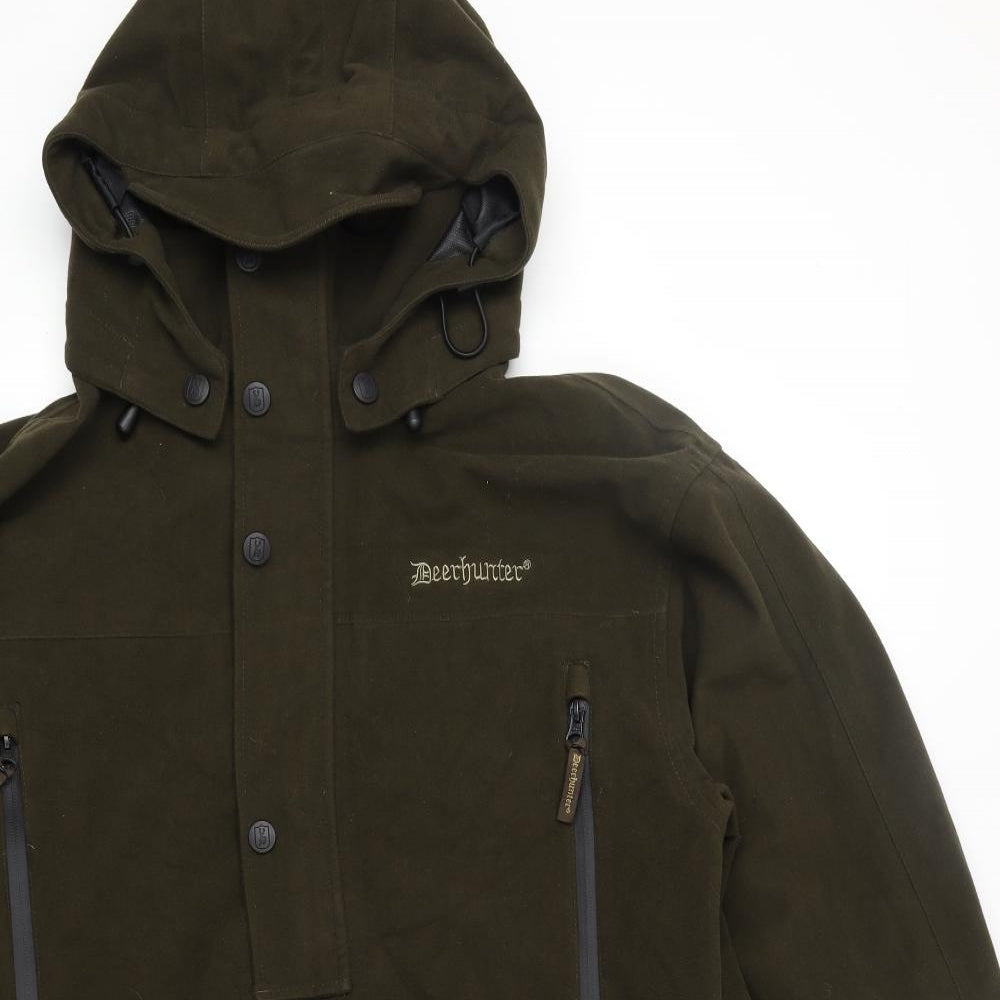 Deerhunter Mens Green Anorak Coat Size XL Zip