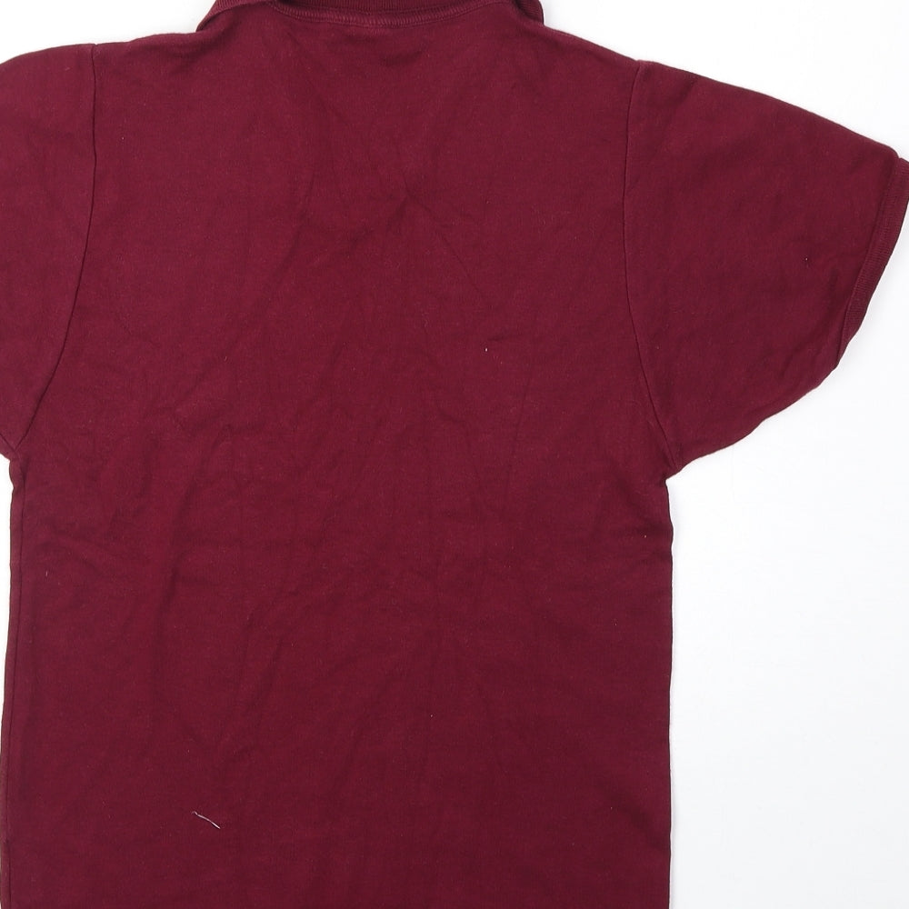 Levi's Womens Purple 100% Cotton Basic Polo Size M V-Neck