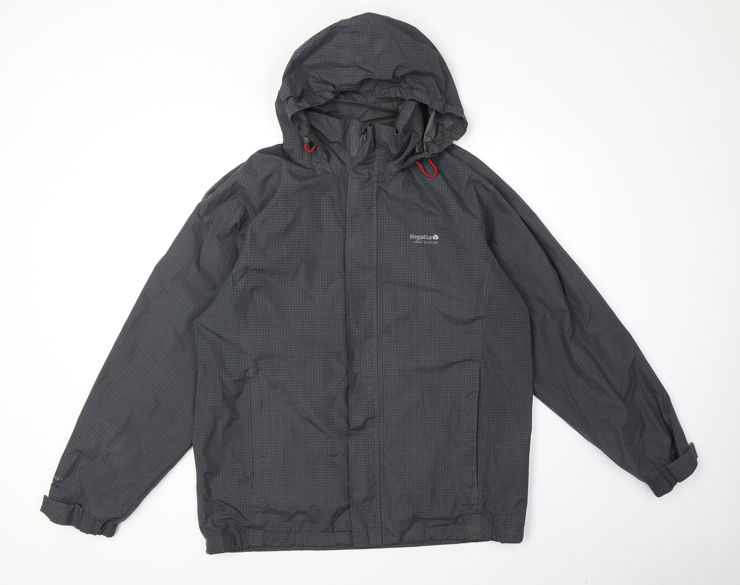 Regatta Mens Grey Rain Coat Coat Size M Zip