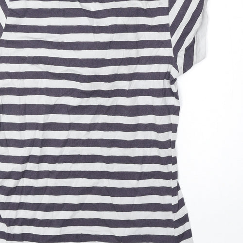 Great Plains Womens Blue Striped 100% Cotton Basic T-Shirt Size XS Scoop Neck