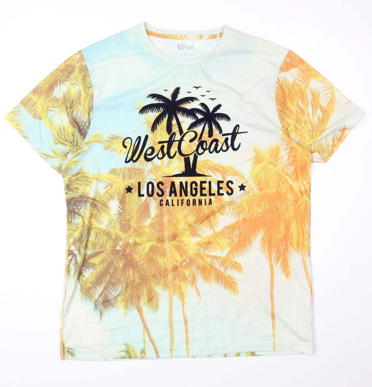 Matalan Mens Multicoloured Polyester T-Shirt Size L Round Neck - West Coast Los Angeles