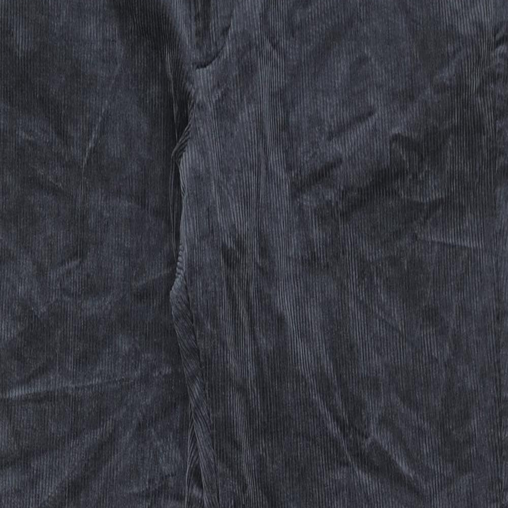Marks and Spencer Mens Blue Cotton Trousers Size 38 in L29 in Regular Zip
