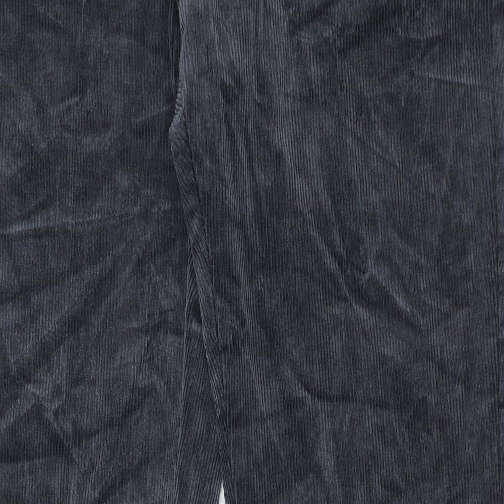 Marks and Spencer Mens Blue Cotton Trousers Size 38 in L29 in Regular Zip