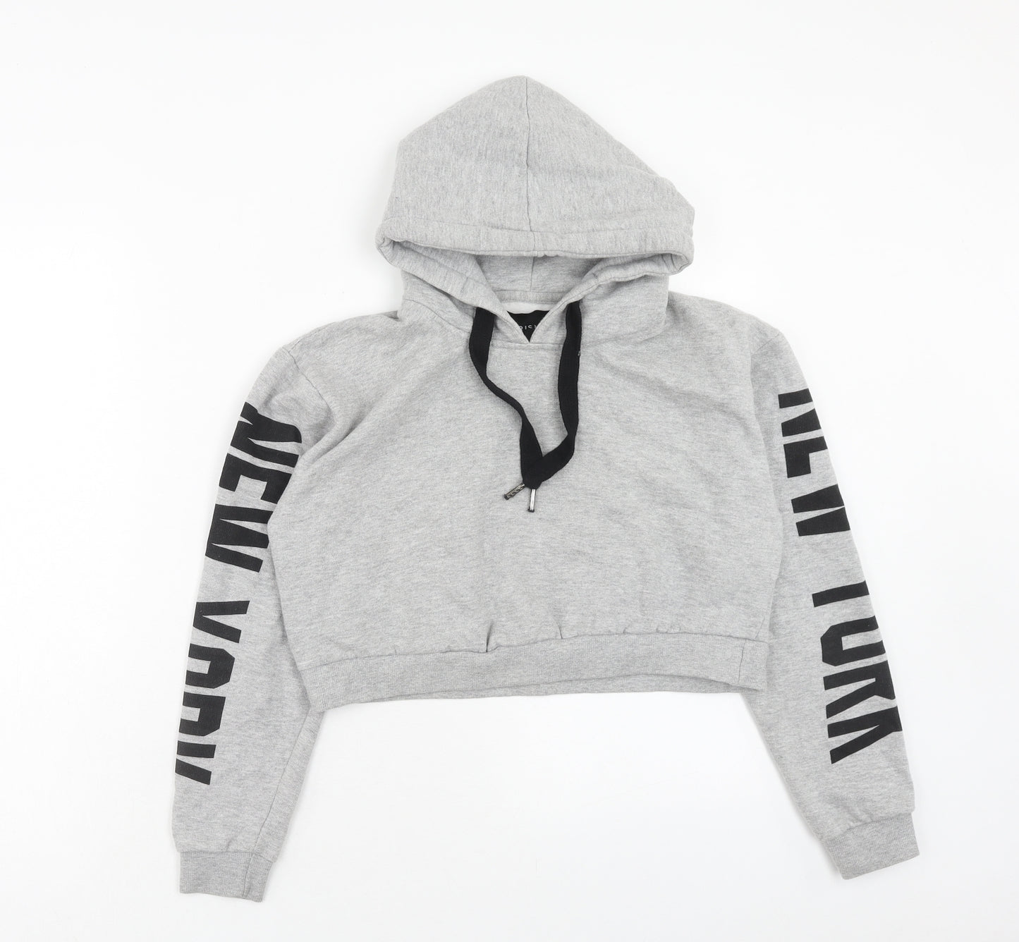 PARISIAN SIGNATURE Womens Grey Cotton Pullover Hoodie Size 10 Pullover