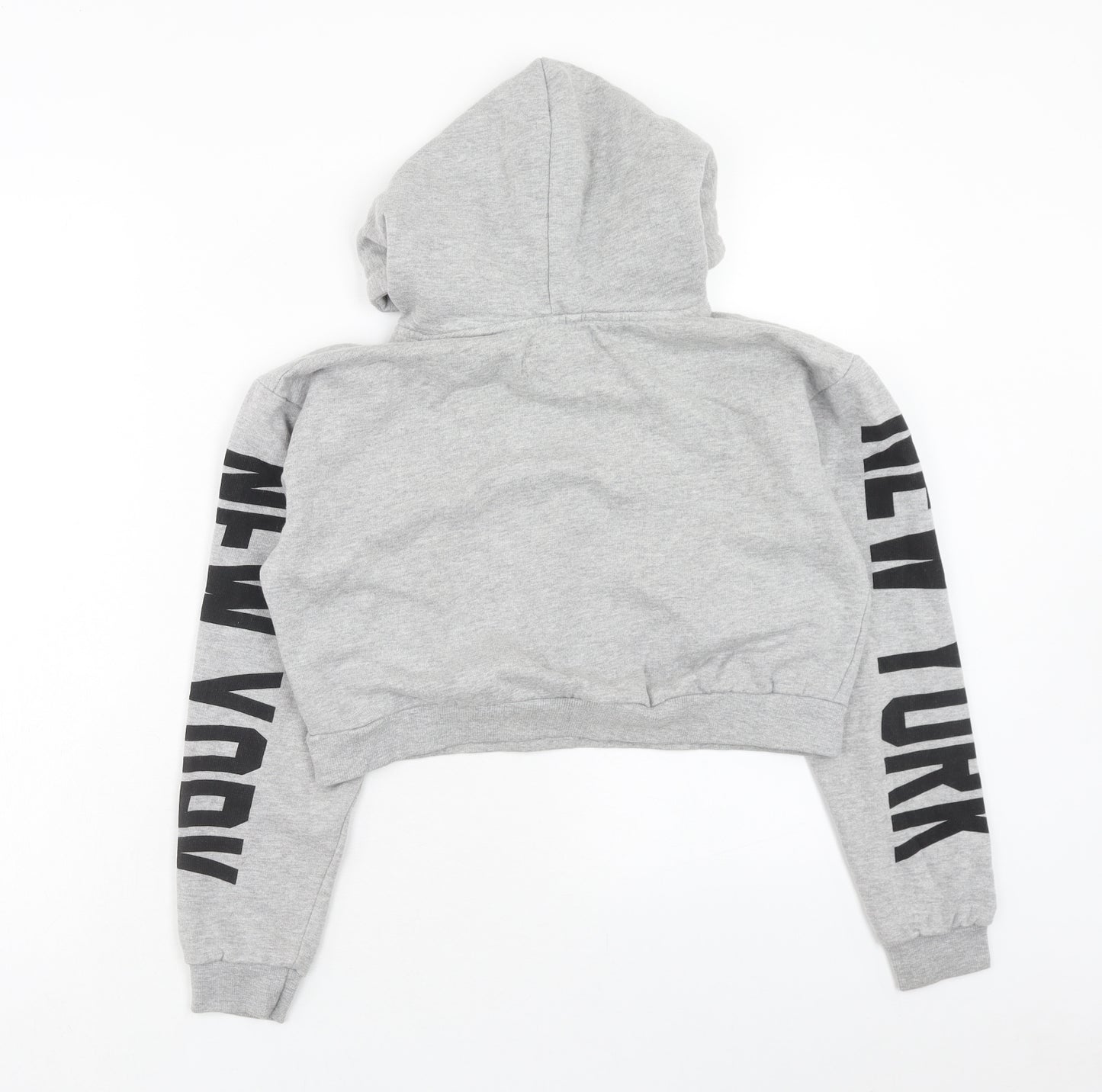 PARISIAN SIGNATURE Womens Grey Cotton Pullover Hoodie Size 10 Pullover
