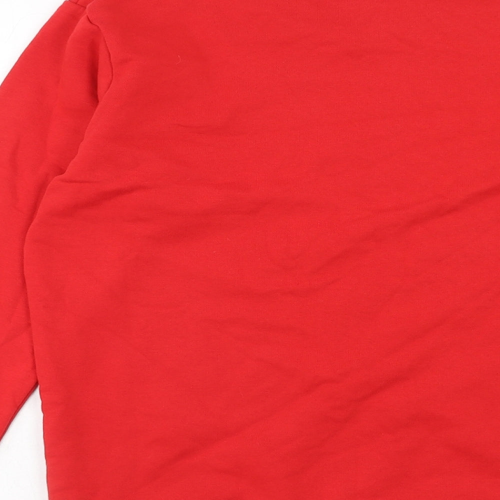 Marks and Spencer Boys Red Cotton Pullover Sweatshirt Size 14-15 Years Pullover