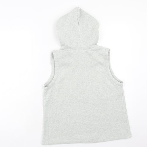 Zaful Womens Grey Polyester Pullover Hoodie Size 10 Button