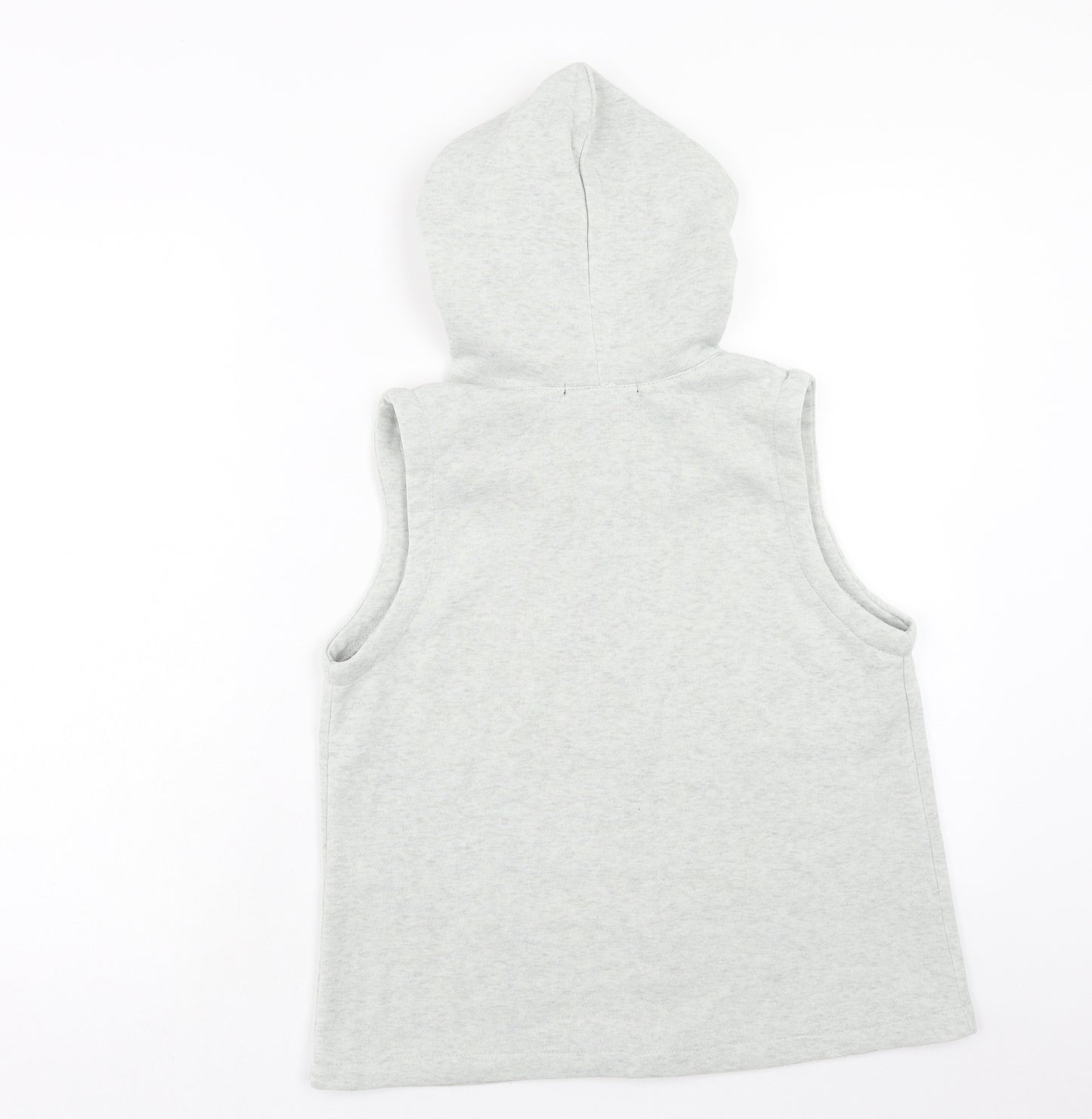 Zaful Womens Grey Polyester Pullover Hoodie Size 10 Button