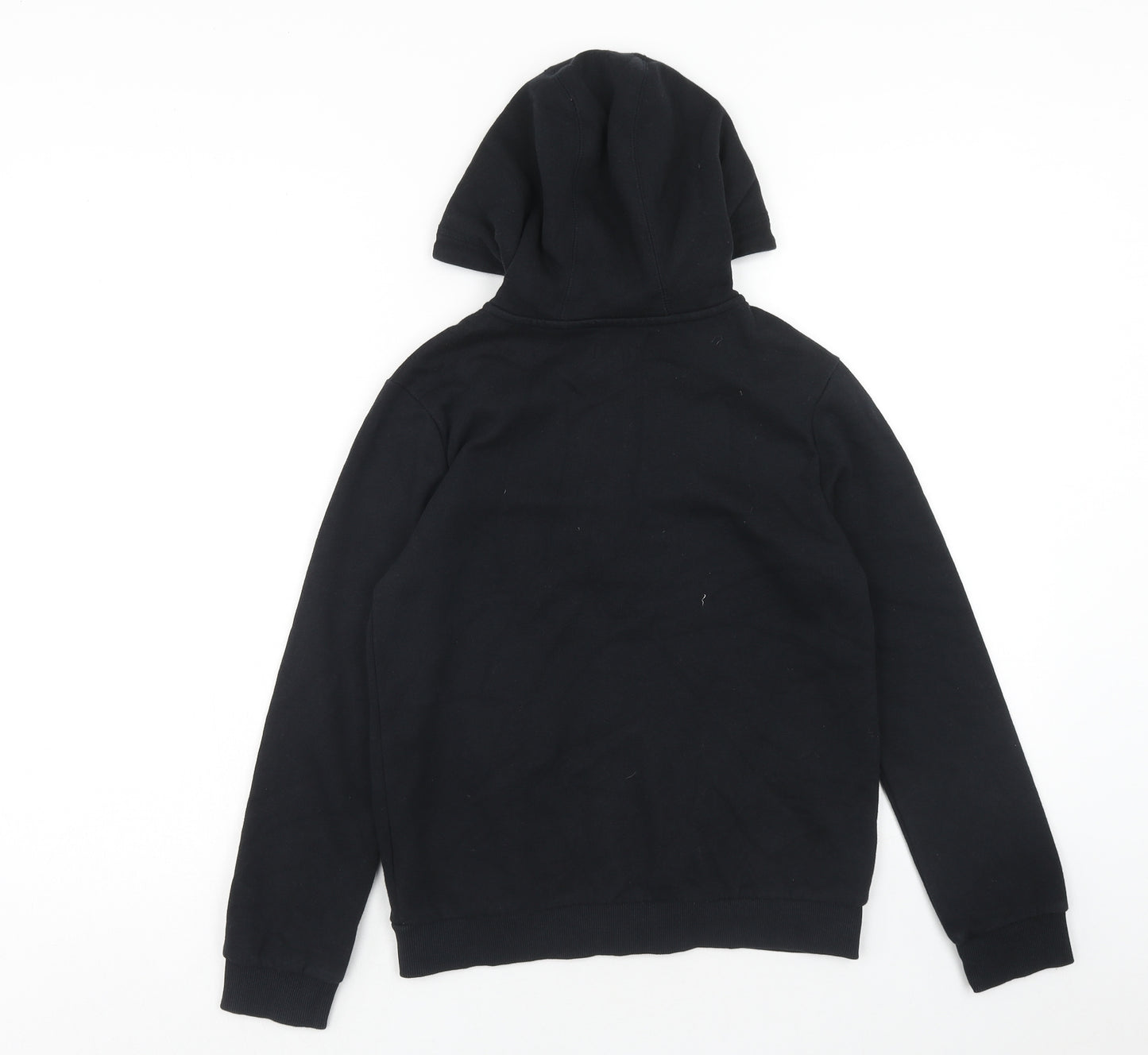 F&F Boys Black Cotton Full Zip Hoodie Size 11-12 Years Zip
