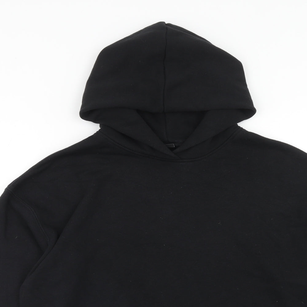 Uniqlo Womens Black Cotton Pullover Hoodie Size S Pullover