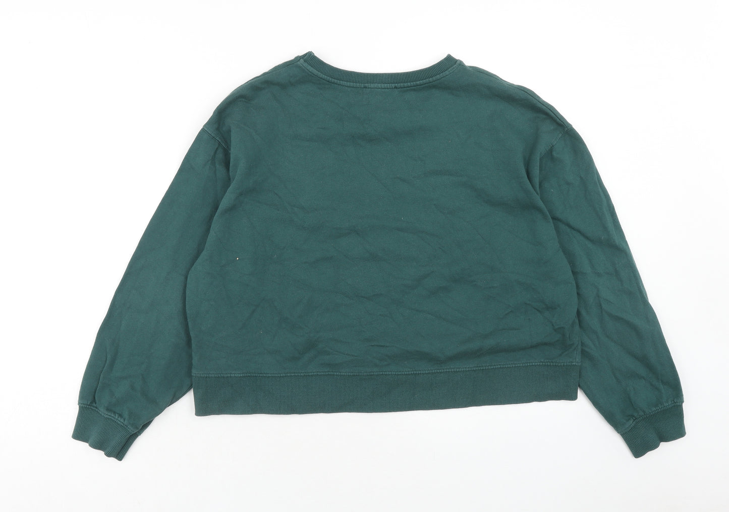 New Look Womens Green Cotton Pullover Sweatshirt Size M Pullover - Paris