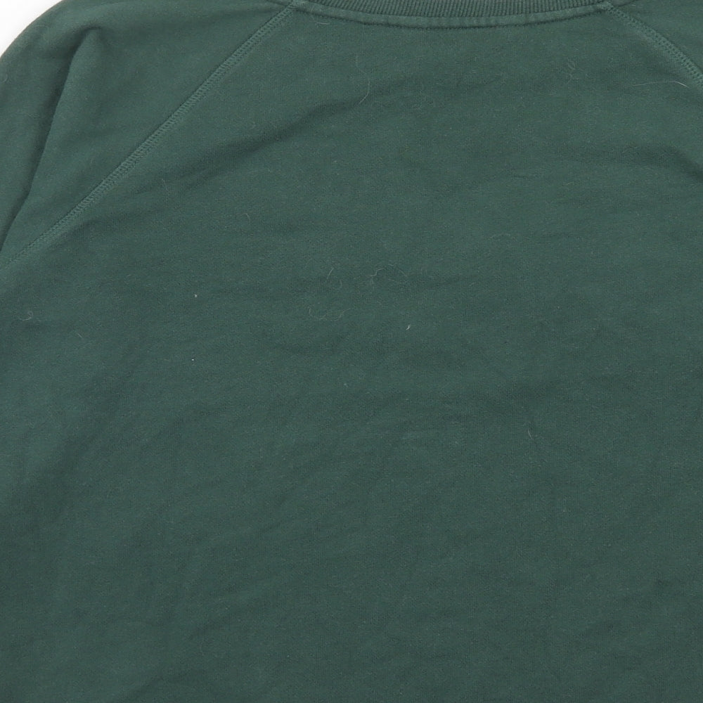 NEXT Womens Green Cotton Pullover Sweatshirt Size 12 Pullover - Robin Christmas