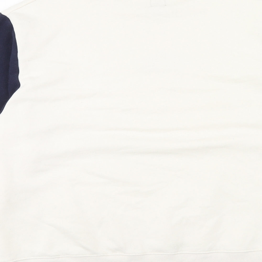 River Island Mens Ivory Cotton Pullover Sweatshirt Size 2XL - Portfolio