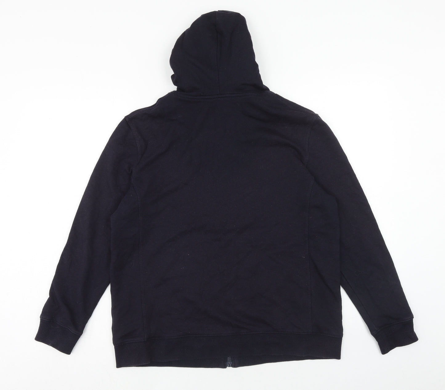 Marks and Spencer Womens Blue Cotton Full Zip Hoodie Size 16 Zip