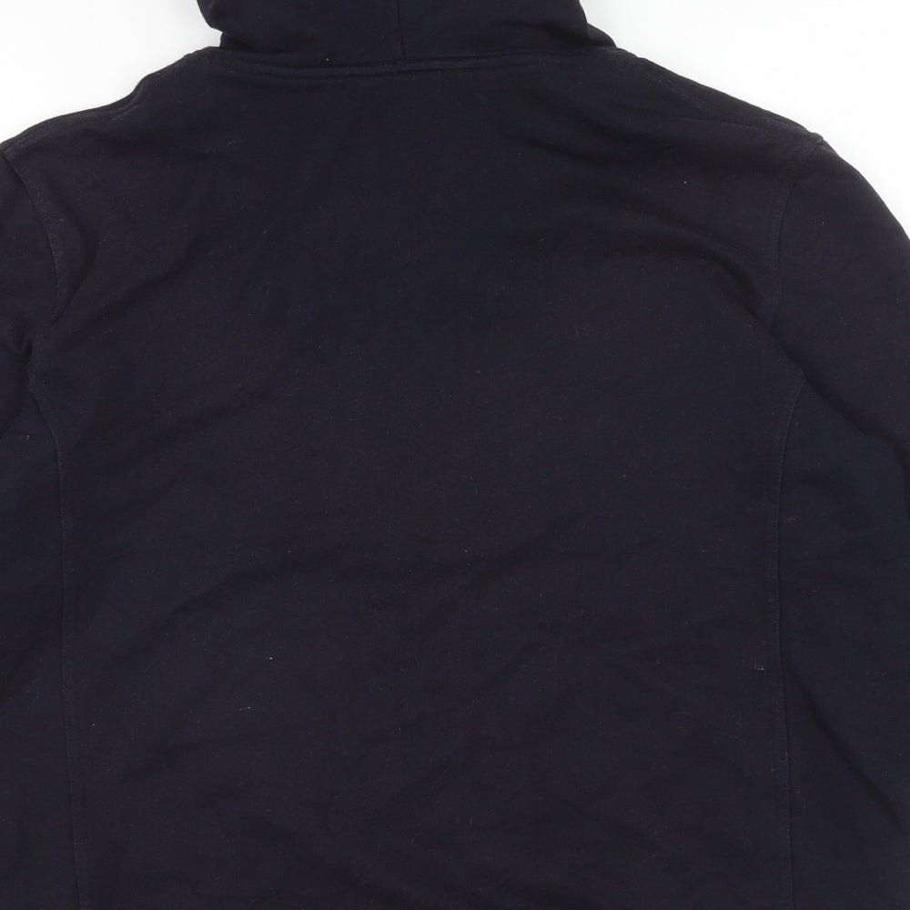 Marks and Spencer Womens Blue Cotton Full Zip Hoodie Size 16 Zip