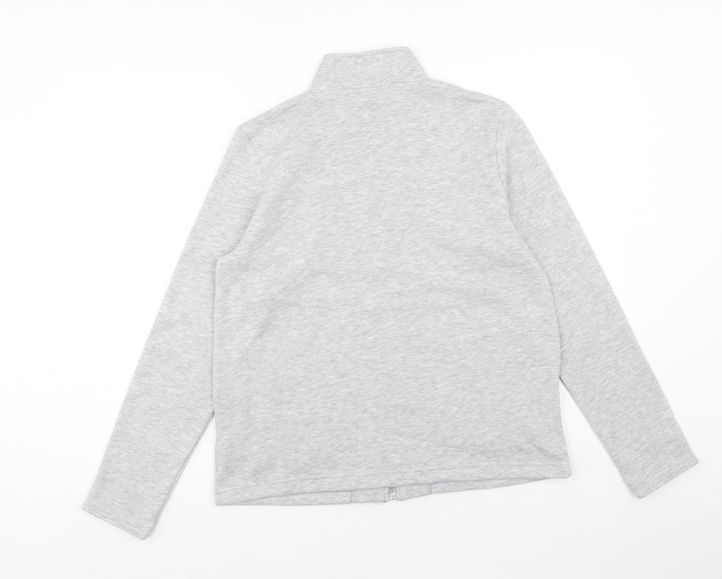 Damart Womens Grey Polyester Pullover Sweatshirt Size 10 Zip - Size 10-12