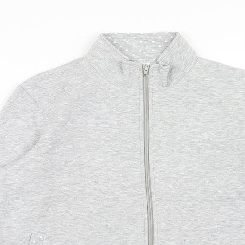 Damart Womens Grey Polyester Pullover Sweatshirt Size 10 Zip - Size 10-12