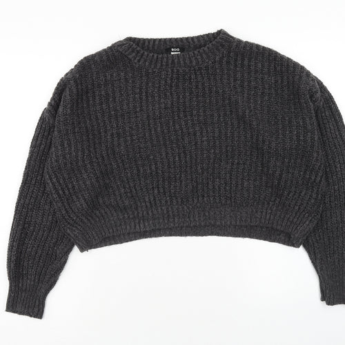 BDG Womens Grey Round Neck Acrylic Pullover Jumper Size M
