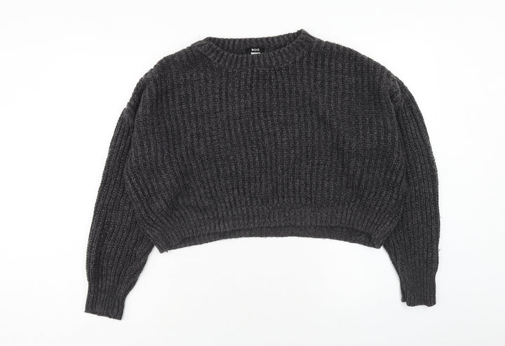 BDG Womens Grey Round Neck Acrylic Pullover Jumper Size M