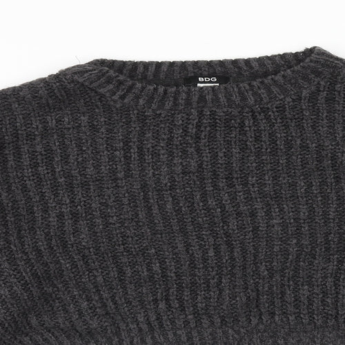 BDG Womens Grey Round Neck Acrylic Pullover Jumper Size M