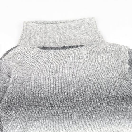 Marks and Spencer Womens Grey Roll Neck Acrylic Pullover Jumper Size S