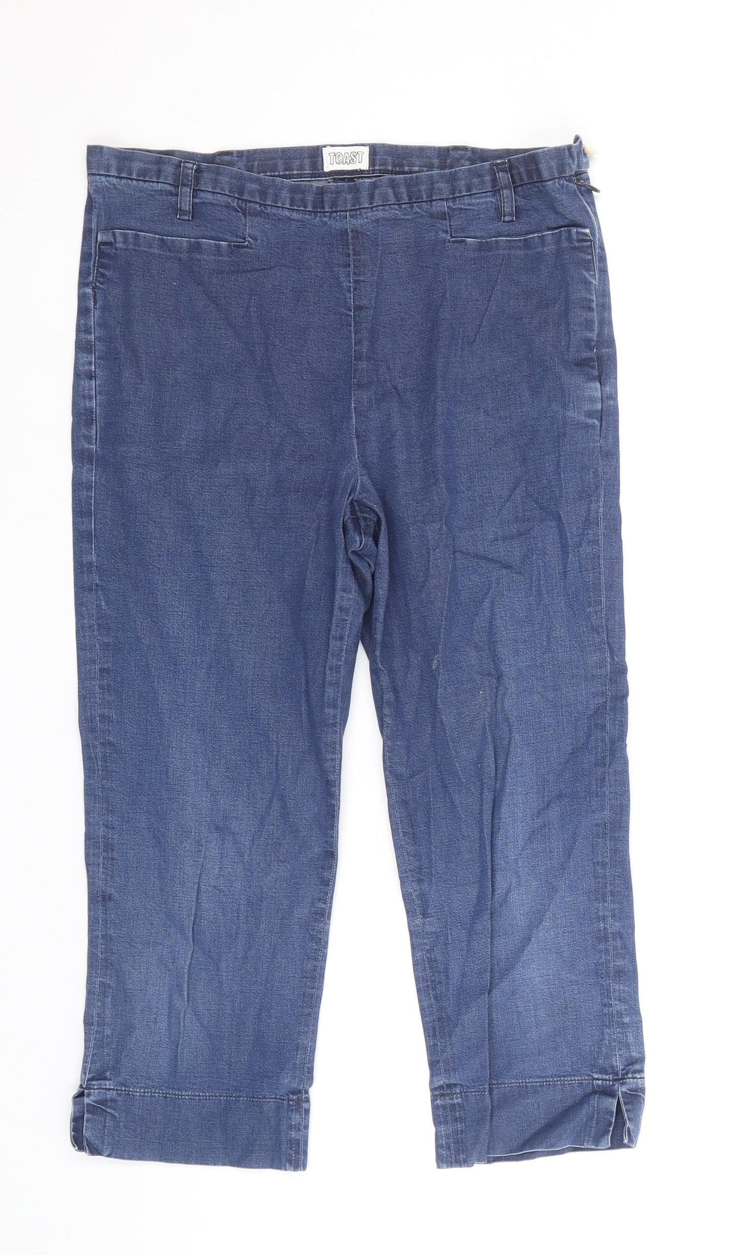 Toast Womens Blue Cotton Cropped Jeans Size 28 in Regular Zip