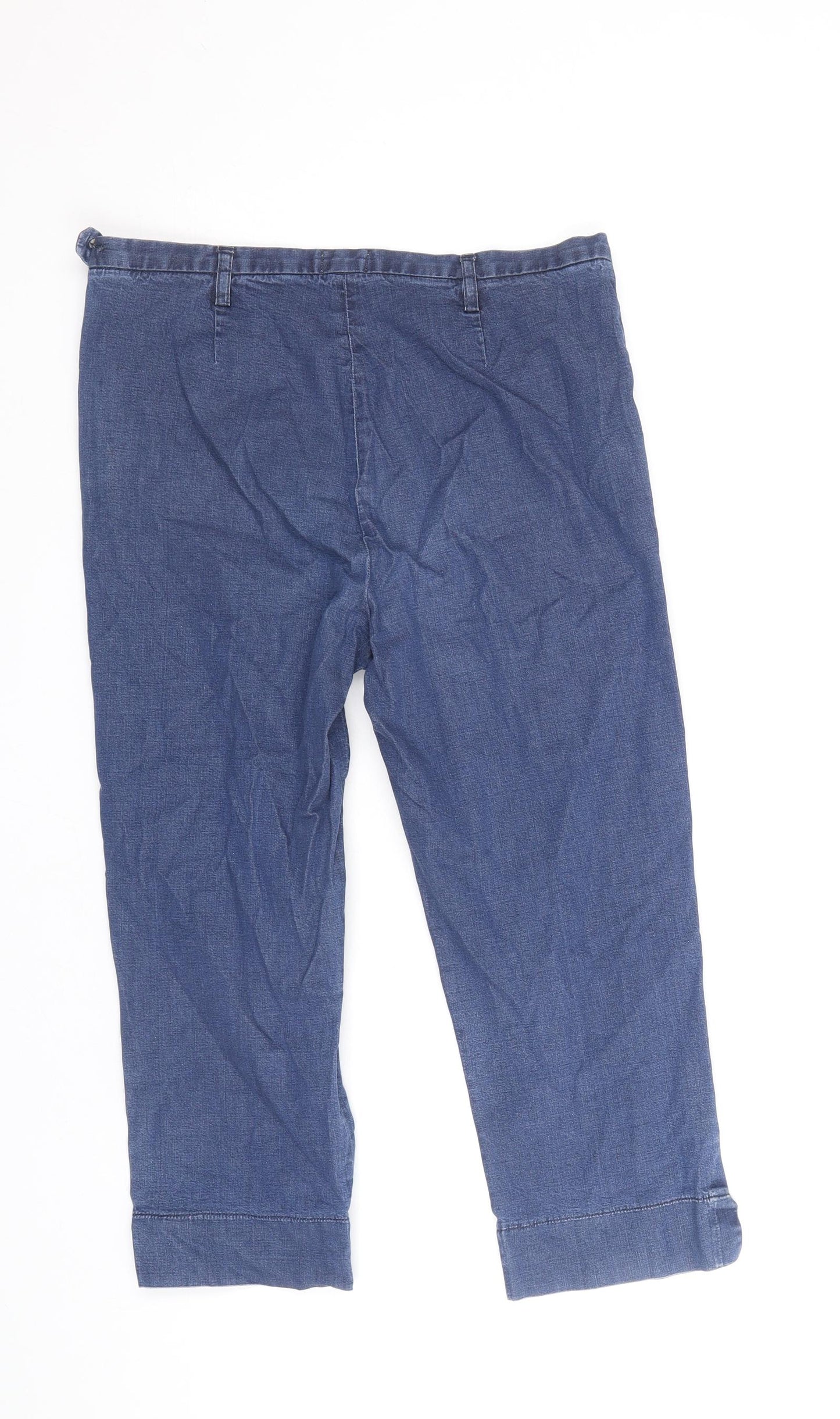 Toast Womens Blue Cotton Cropped Jeans Size 28 in Regular Zip