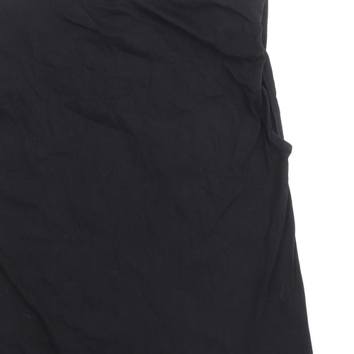 H&M Womens Black 100% Cotton Cropped Tank Size XS Round Neck - Sports Car