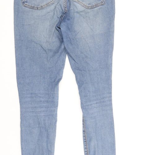 Denim & Co. Womens Blue Cotton Skinny Jeans Size 8 Regular Zip
