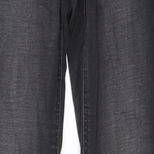 Preworn Womens Grey Cotton Skinny Jeans Size 27 in Regular Zip