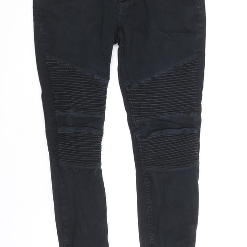 Condemned Nation Mens Black Cotton Skinny Jeans Size 32 in Regular Zip - Short Length