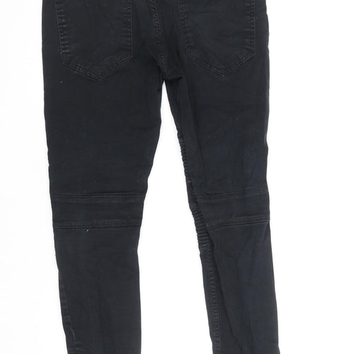 Condemned Nation Mens Black Cotton Skinny Jeans Size 32 in Regular Zip - Short Length