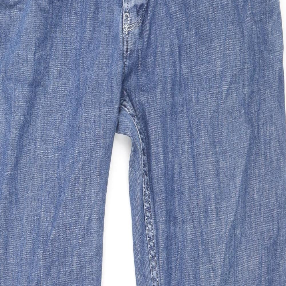 Armani Jeans Mens Blue Cotton Straight Jeans Size 36 in Regular Button