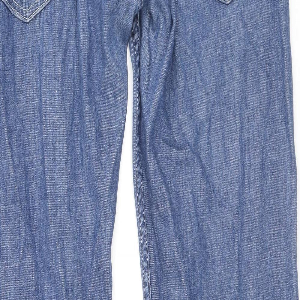 Armani Jeans Mens Blue Cotton Straight Jeans Size 36 in Regular Button