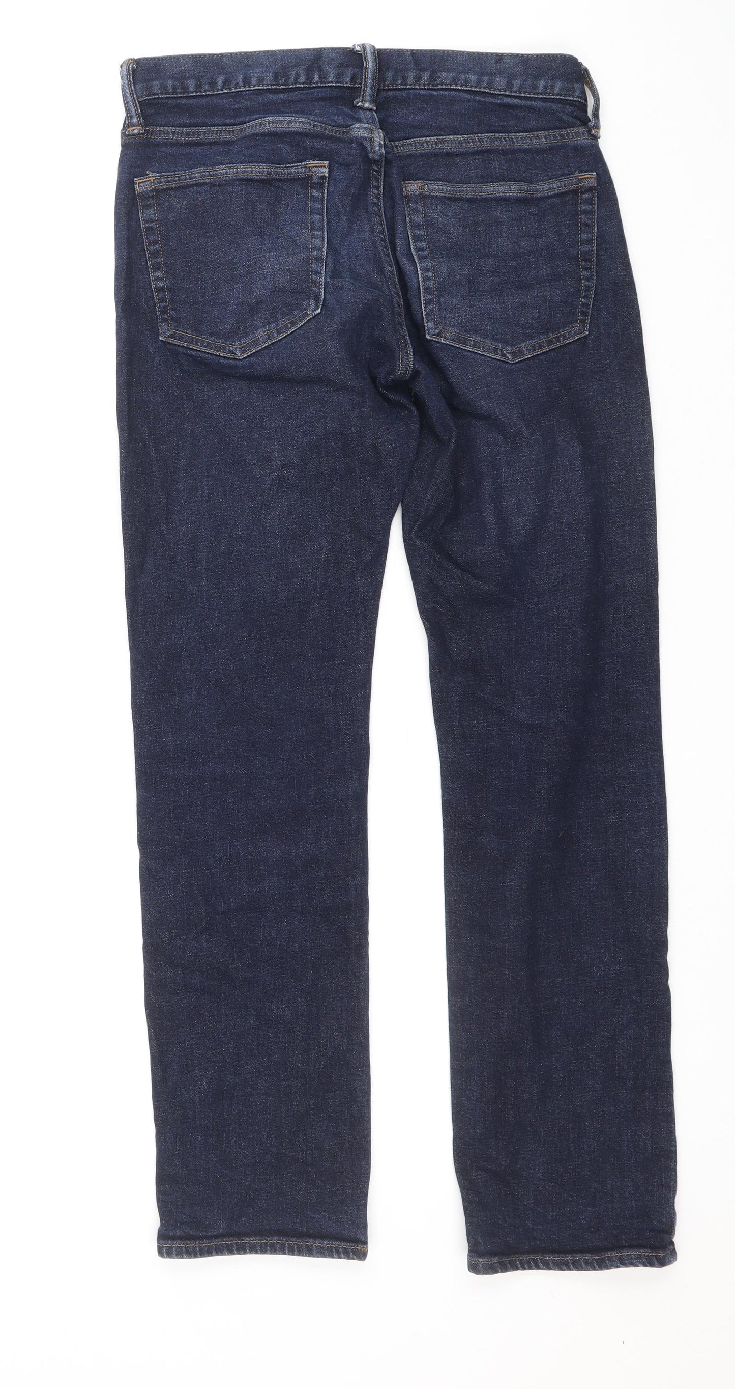 Gap Mens Blue Cotton Straight Jeans Size 29 in Slim Zip