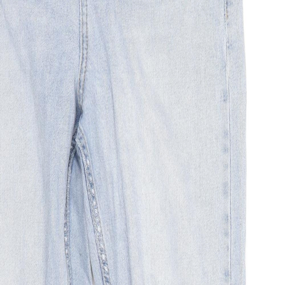 Miss Selfridge Womens Blue Cotton Skinny Jeans Size 6 Regular Zip